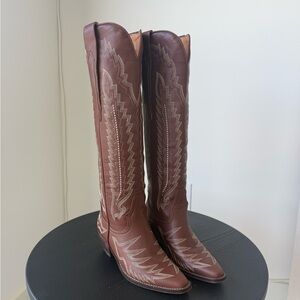 Brown Cowboy Western Leather Boots